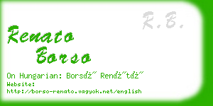 renato borso business card